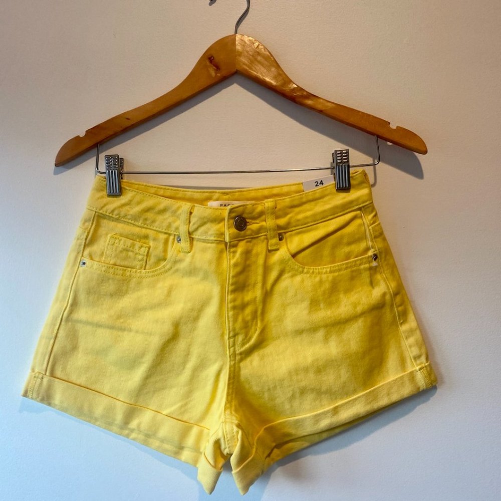 PacSun Mom Short in Yellow 24 New with Tags NWT